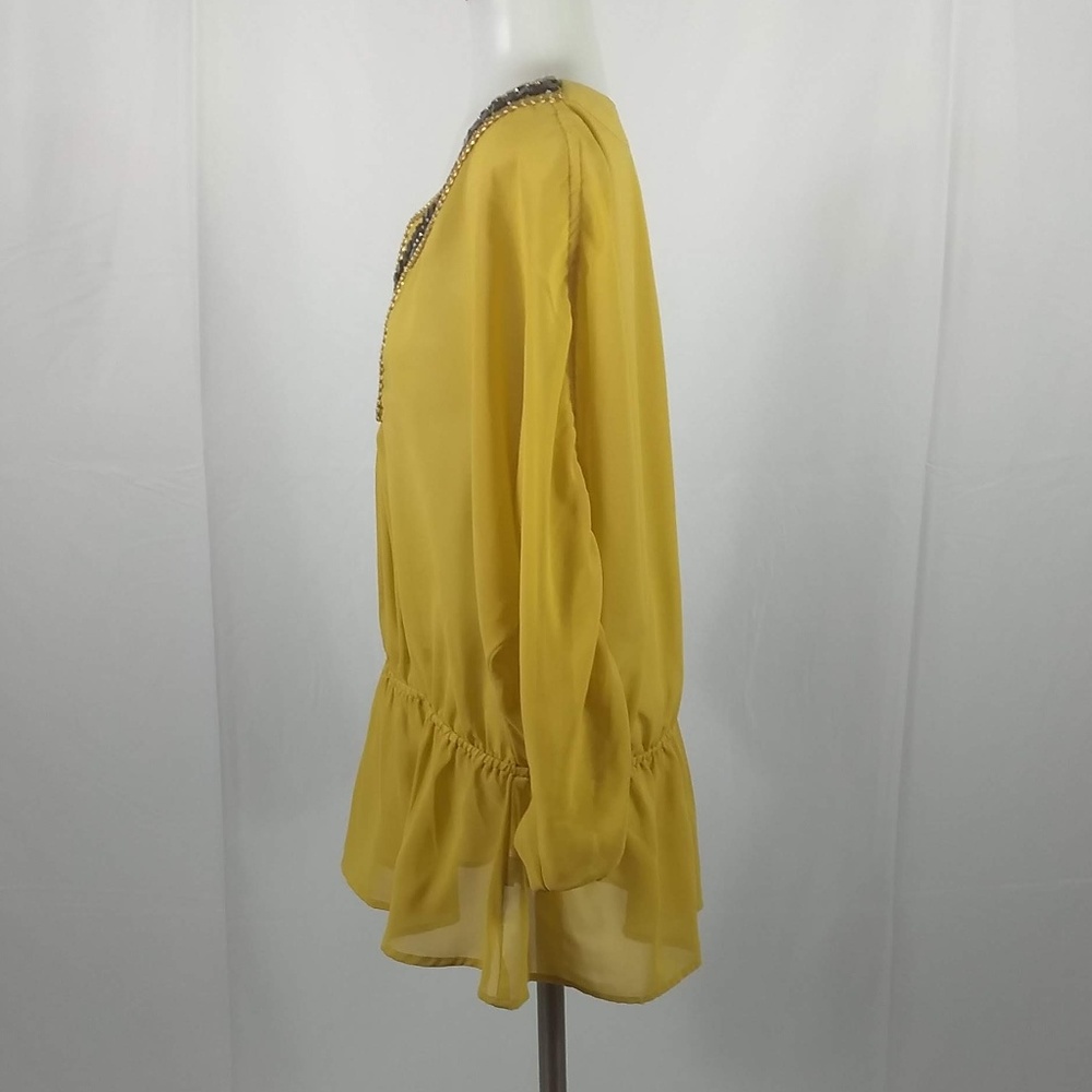 Adrienne Vittadini Size Large Sheer Blouse Top - Picture 5 of 8